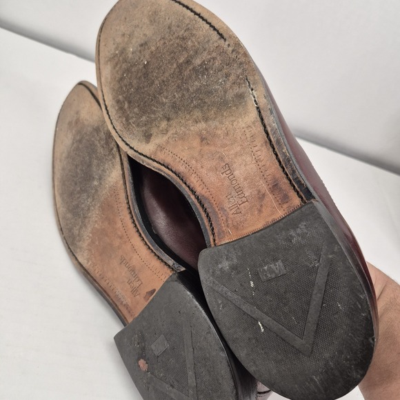 ALLEN EDMONDS Manchester 8537 Burgundy Leather WingTip Tassel Loafer Size 10 - Picture 9 of 10